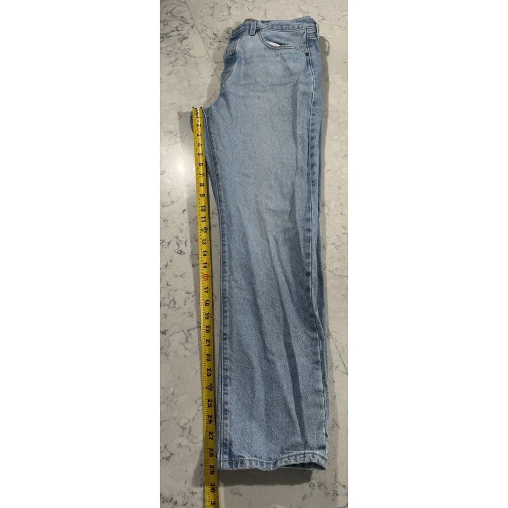 Levi's 501 Jeans Mens 31x30 Blue Light Wash Button Fly Straight Leg Indie Sleaze